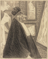 KG 1996 037
<br/>
Sensitivistische voorstelling (dominee op schilderijententoonstelling met vrouwelijke naakten)
<br/>
<em>Jessurun de Mesquita, Samuel (1868-1944)</em>